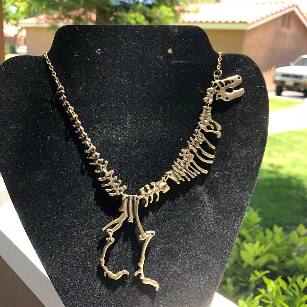Dinosaur bib necklace